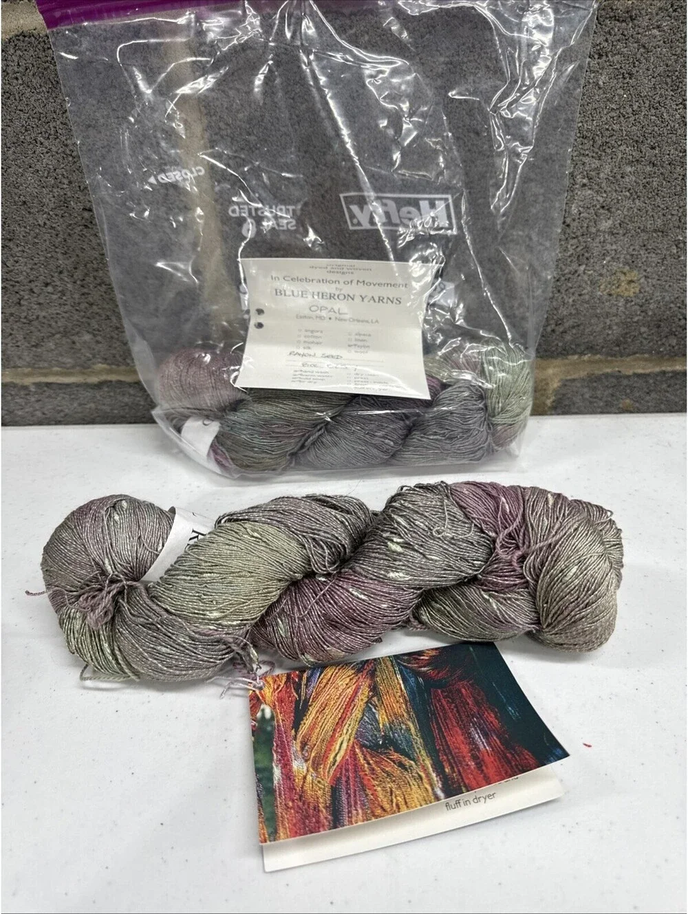 Blue Heron Yarns Rayon Seed Shade Opal 2 Skein Lot
